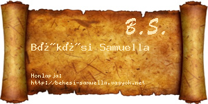 Békési Samuella névjegykártya
